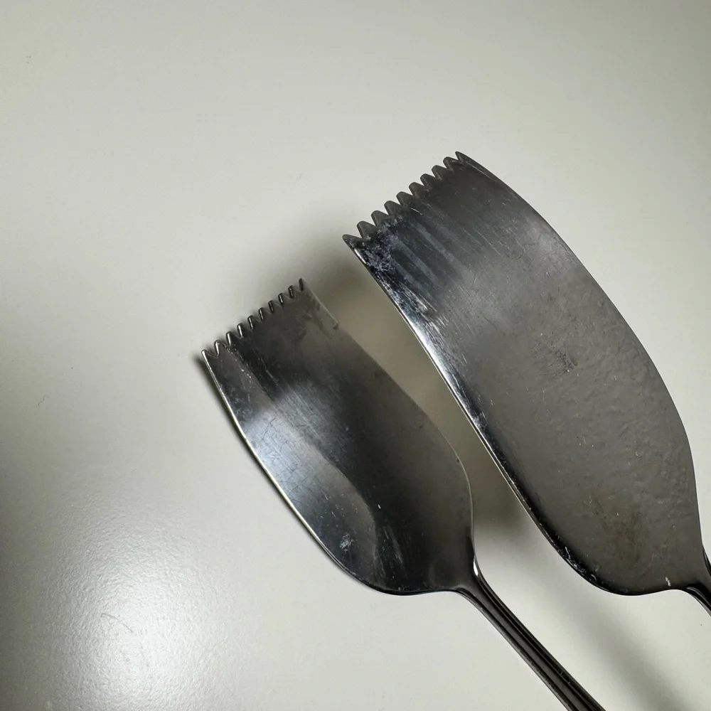 Reed & Barton‎ Ribbon Silver Salad Serving Tongs